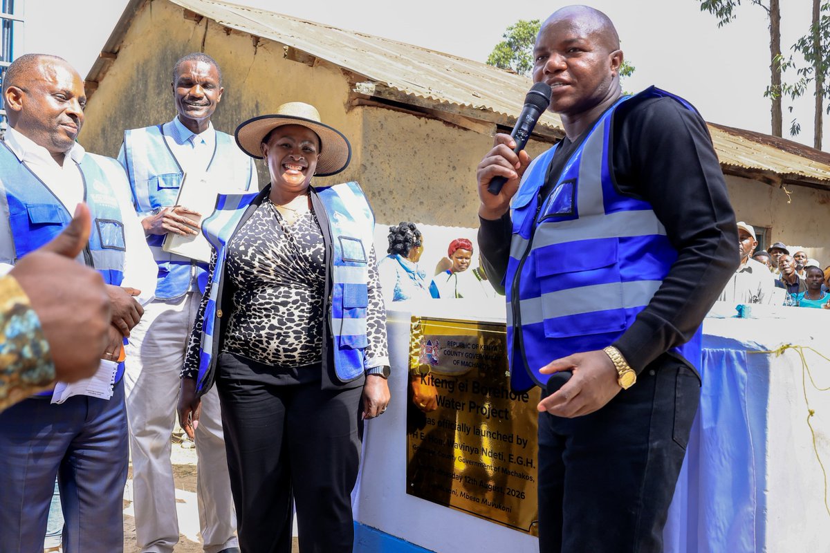 Wavinya_Ndeti's tweet photo. Access to reliable water is essential for healthy and thriving communities.

The opening of the solarised Kitengei Borehole will provide clean and reliable water to approximately 9,500 residents in Kitundu Village, as well as Kitengei Primary School, AIC Kitengei Church and the wider Kitengei community.

Expanding access to water remains a key priority as we work to ease the challenges faced by households and institutions while improving the quality of life for our people.