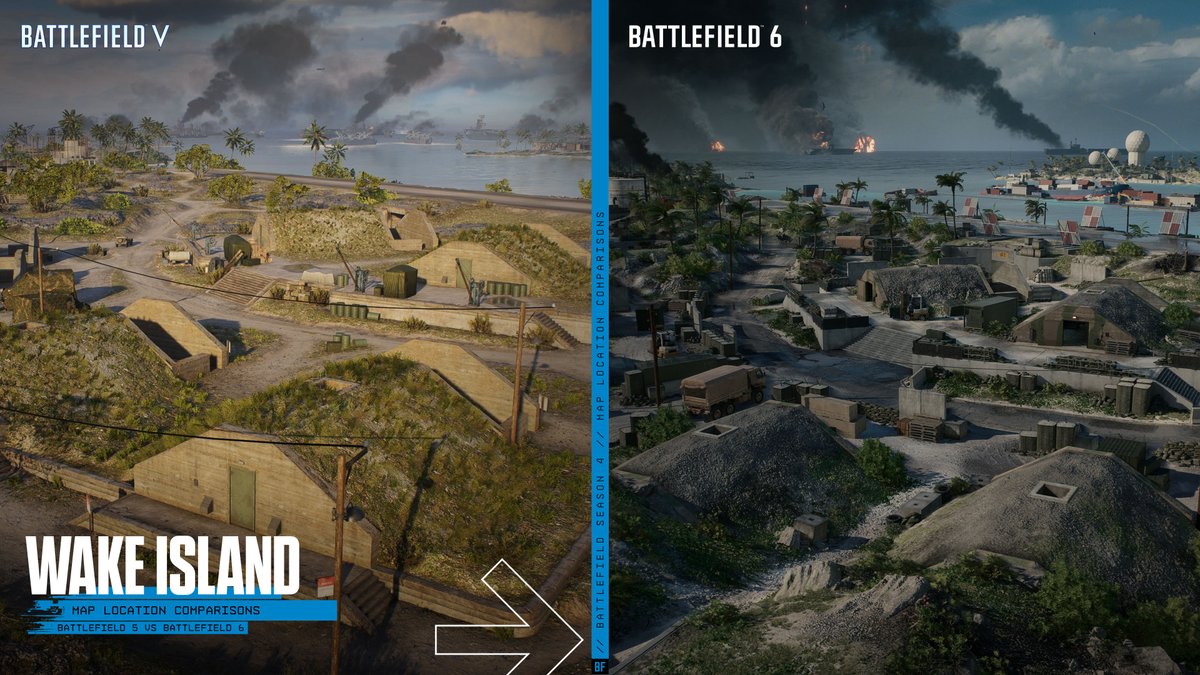 Battlefield's tweet photo. Captain's orders: Return to Wake Island on Aug 18 ⚓

Rebuilt from Battlefield V for Battlefield 6, the legendary map features new naval gameplay, fresh routes, and the all-new Shipwreck POI.

🧭 Dive into the developer blog: https://t.co/0agGDgmoDa https://t.co/vbpYBcaabU