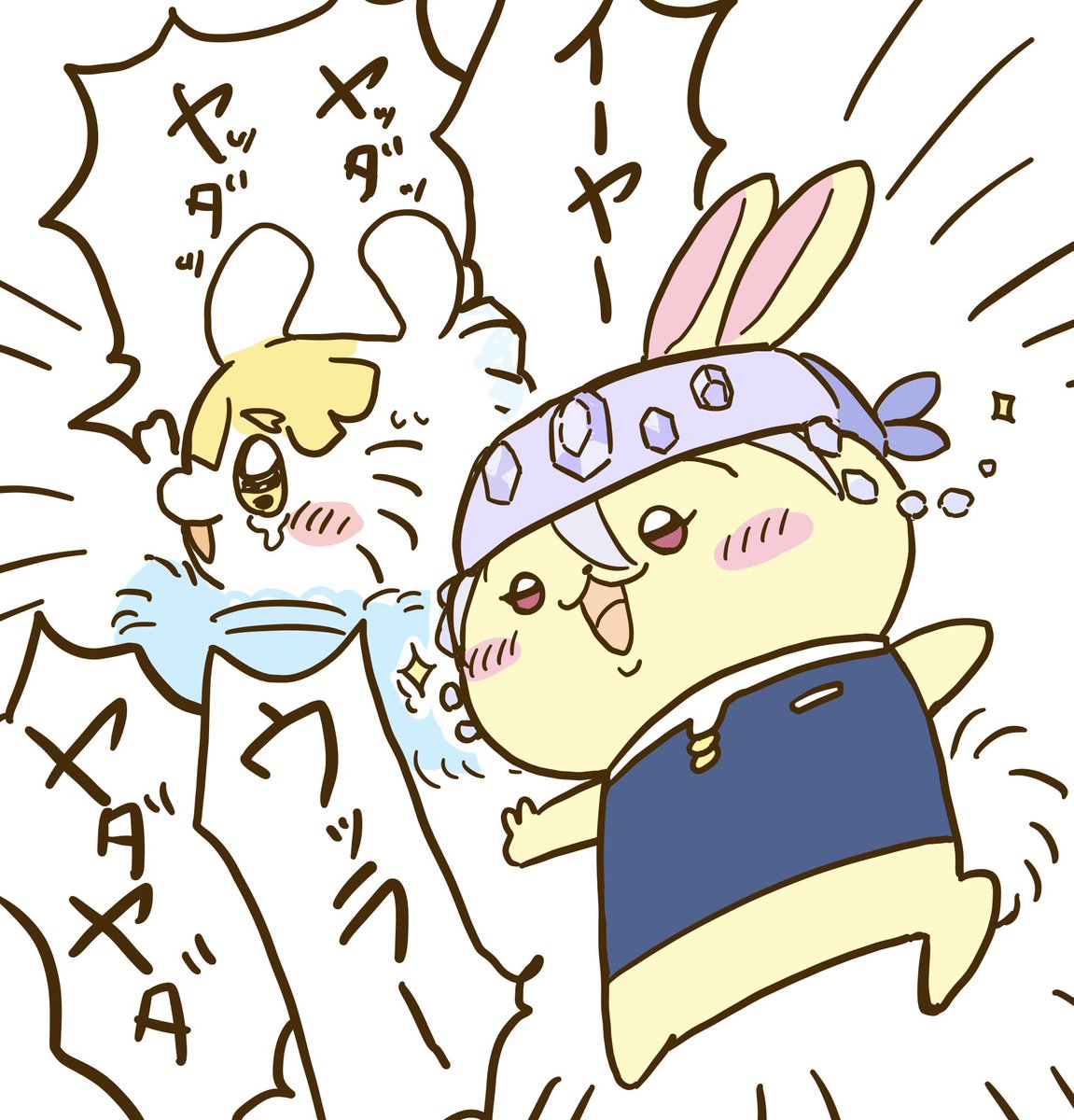 01choco_mi's tweet photo. こういう風に見える時があって…我慢できずに描いてしまった……

（⚡️君は꒰ ՞o̴̶̷̤ᾥo̴̶̷̤՞ ꒱より(՞ o̴̶̷̤  ̫ o̴̶̷̤ ՞)っぽいけど…！）
あと消しです😹怒らないでネ… https://t.co/BtIIJKW7Dv