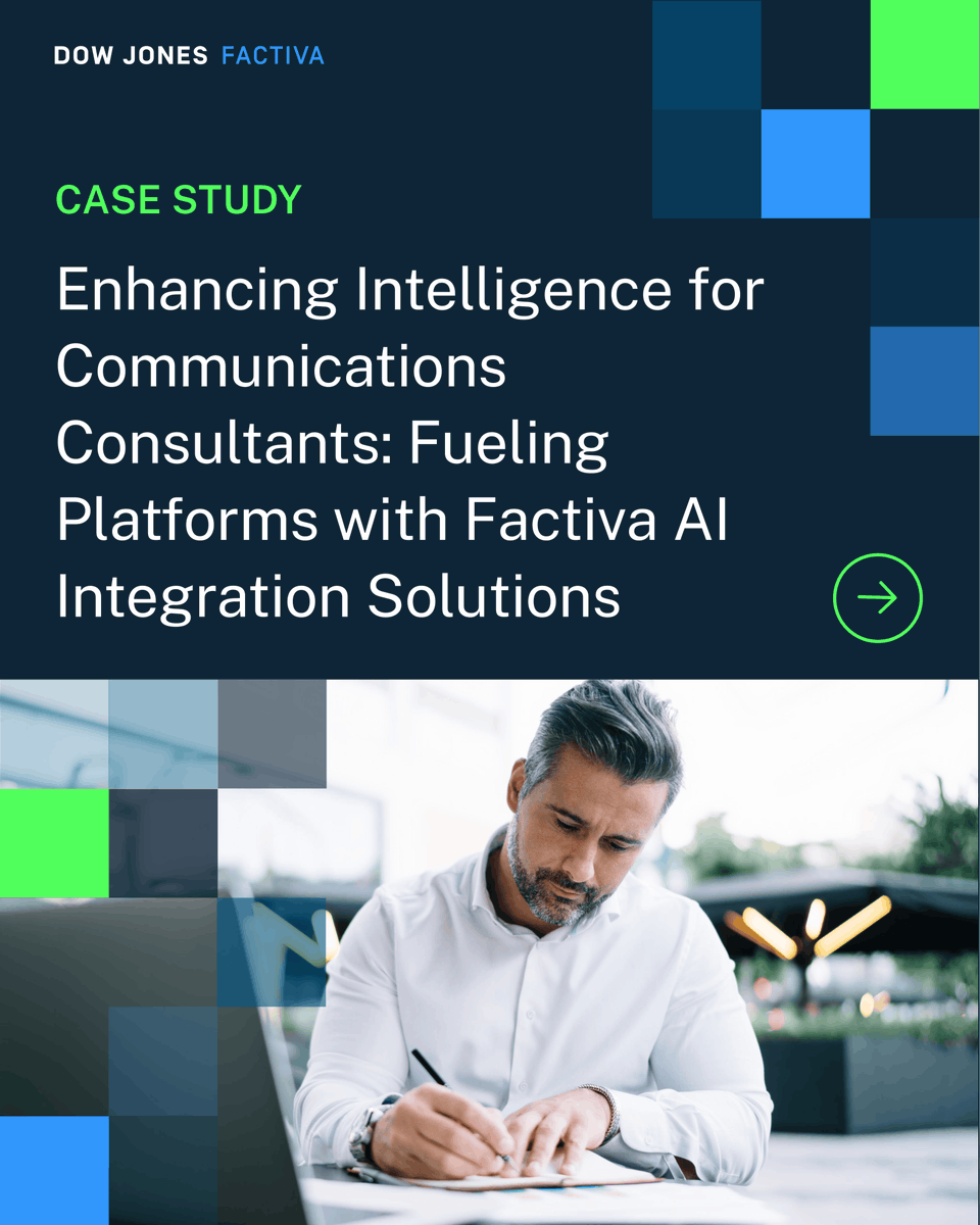 DowJones's tweet photo. Manual media searches slow analysts down and raise IP risks.

By fueling its AI platform with Factiva AI Integration Solutions, one public affairs firm automated summaries, eliminated redundant news, and drove a 4x boost in platform usage: https://t.co/liXNM5bDJQ

#GenerativeAI #StrategicCommunications #MediaIntelligence