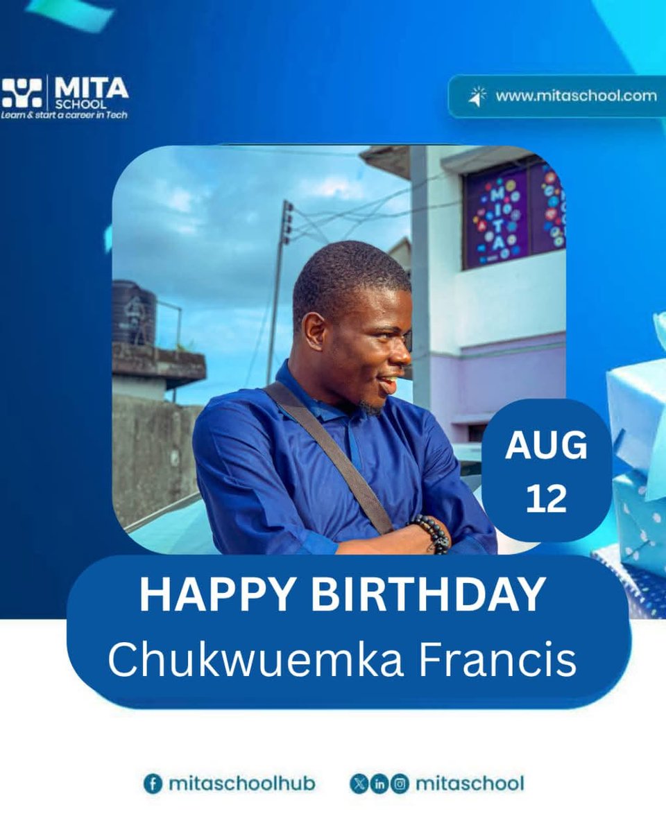 MitaSchool's tweet photo. Today, we’re celebrating one of our own, @waggydey4you  🥳❤️
Our Frontend Development Tutor, a great teammate, and a serious baller on the Mita pitch. 😂⚽
You’ve helped shape some of our best frontend students, and we truly appreciate all you bring to the team.
Happy Birthday! https://t.co/Ycu0rpXG82