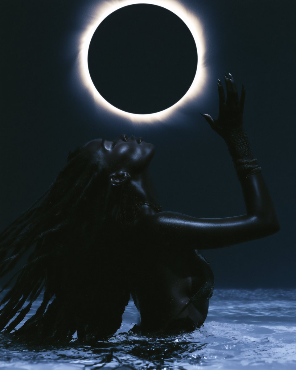 Jeni_Pepen's tweet photo. Gm and Happy Solar Eclipse

She Who Speaks To The Sky by SirenAi https://t.co/DDqjFQhSVr