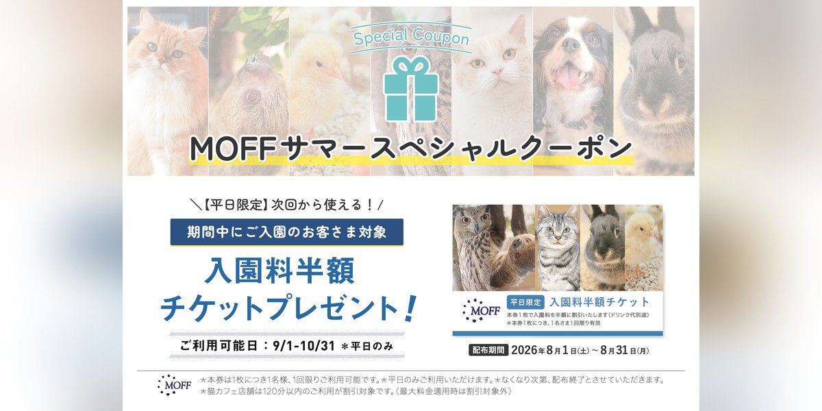 2026年8月よりMOFFサマースペシャルクーポン実施 次回入園料が半額に 
