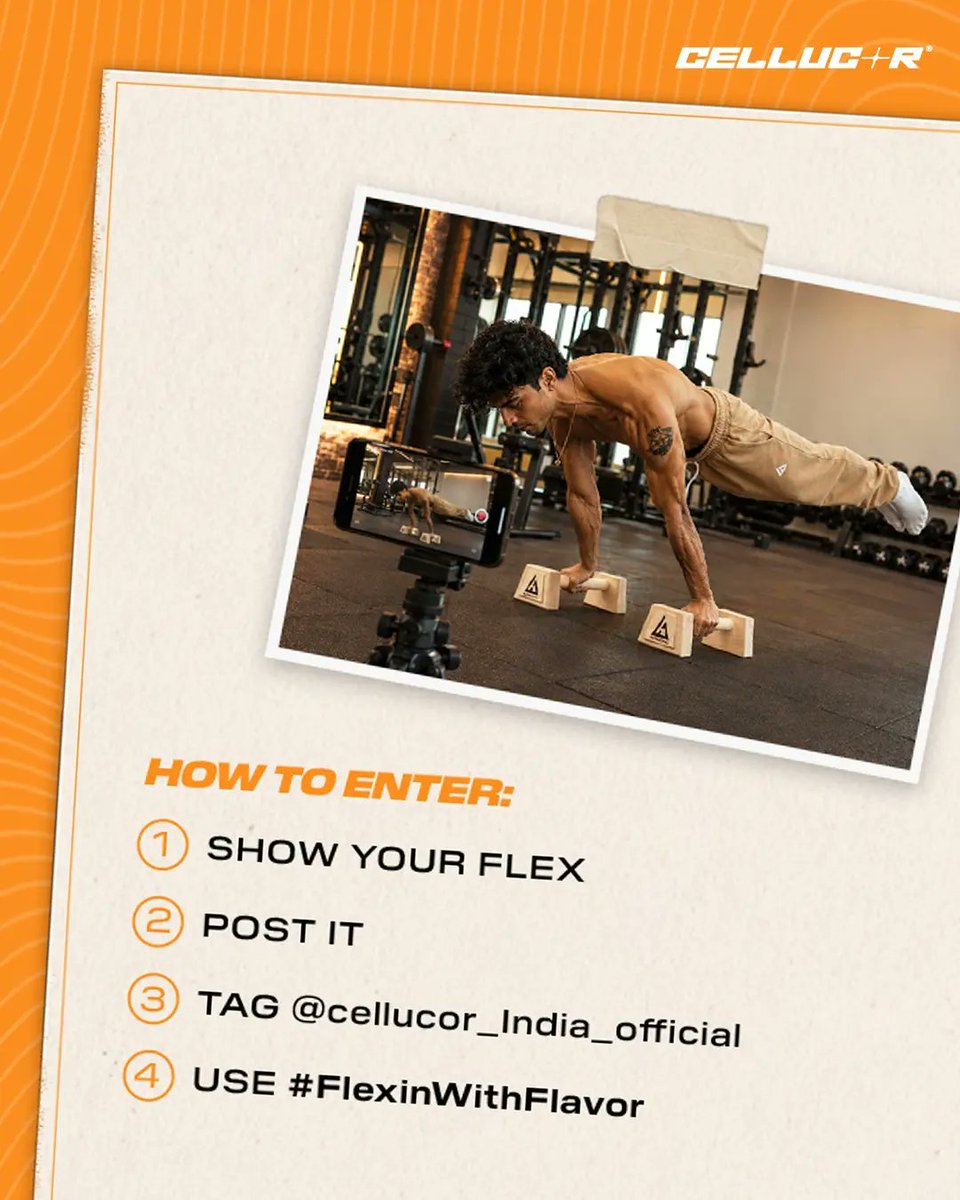 cellucorindia's tweet photo. Think you've got a flex worth showing off? 🔥

Show us what you’ve got and stand a chance to win ₹50,000 + a Cellucor Hamper! 🏆

#CellucorIndia #FitnessChallenge #Contestalert https://t.co/Ag5NI7czIu