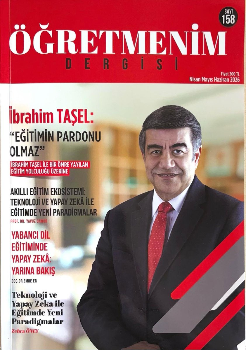 Toder2002's tweet photo. TÖDER Yön. Kur. Bşk ve Cumhurbaşkanlığı Eğitim ve Öğretim Politikaları Kurulu Üyesi Sayın İbrahim Taşel, Öğretmenim Dergisi’nin kapağına taşıdığı “Eğitimin Pardonu Olmaz” başlıklı özel röportajında, 40 yılı aşkın birikimini ve eğitim yolculuğunu anlattı. https://t.co/StZEb2q3Kl