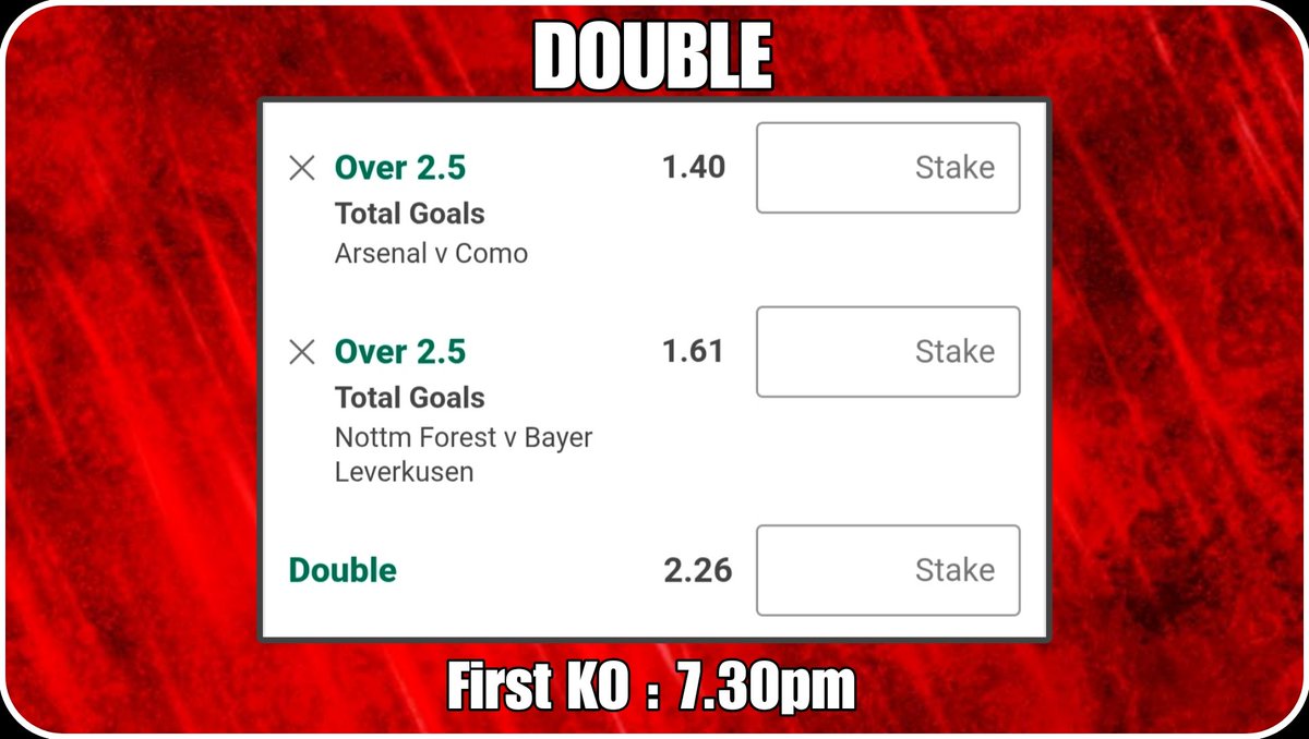 TomWhiteTips's tweet photo. DOUBLE

@ 2.26

First KO : 7.30pm

Club Friendlies ⚽️ https://t.co/n15t7f3rPm