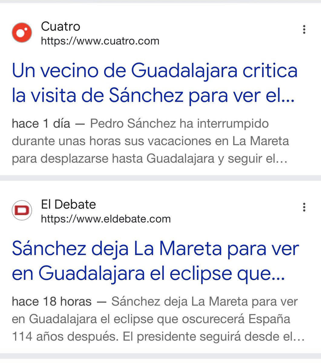 crispmarcote's tweet photo. Ayer, varios medios afirmaban que Sánchez estaría en Guadalajara. Siguen así la estela de OK Diario y difunden bulos. 

DESINFORMAN. Después no rectifican, porque no se trata de contrastar las noticias. Se trata de ser altavoces de la desinformación que encabeza Inda pagados con dinero público. 

Especialmente Mediaset, que ya no es un medio de comunicación fiable. Es una sucursal de la desinformación y de los bulos. Atacan así gravemente a la democracia.