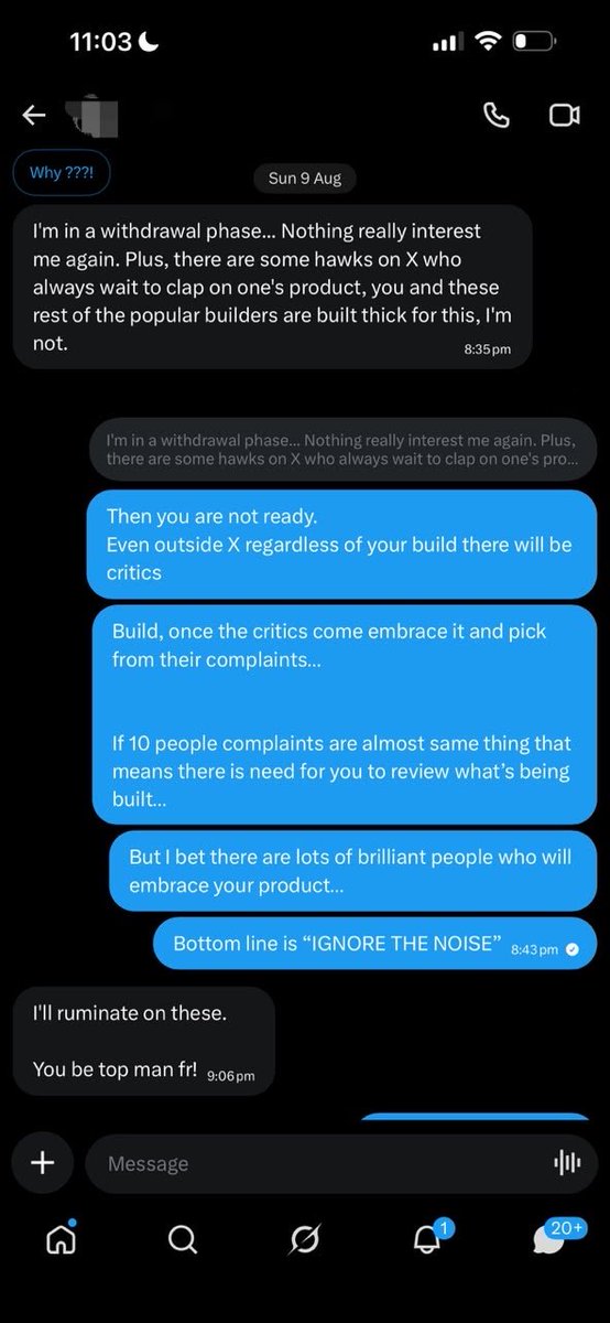 Akintola_steve's tweet photo. Someone sent me a DM a few days ago, and I just thought about it again today. Honestly, it hurt a little.

It’s crazy to think about how many “hawks,” as he called them, are waiting to pounce on someone’s product the moment they see an opportunity to criticize it.

And don’t get me wrong, criticism is necessary.

There’s something called constructive correction and constructive feedback.

There are ways to point out what someone is doing wrong, explain what could be better, and still leave that person feeling motivated to keep building.

Not every correction has to come with mockery.
Not every disagreement has to become an attack.
Not every flaw has to be used as an opportunity to tear someone down.

And if you’re building something and you feel threatened by people who might speak negatively about your solution, remember this:

NO ONE KNOWS IT ALL.

You will have critics. You will have people who genuinely dislike what you’ve built. You’ll even have people who criticize without understanding the problem you’re trying to solve.

Listen anyway.

Filter the noise.
Take the valid points.
Improve where necessary.
And keep building.

Sometimes the criticism you don’t want to hear is exactly what helps you build something better.