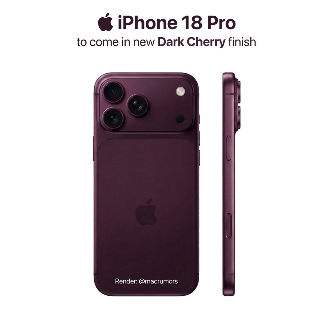 ozetgechaber's tweet photo. iPhone 18 Pro'nun Koyu Kiraz tonunda gelmesi bekleniyor.

Kaynak: Macworld https://t.co/C5Qvz7xc4E