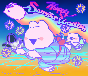 ねね様　ウサギ、羊おまとめ 8月13・14日の一日一ウサギはお休みです。ご了承ください。🐰🎆⛱️😎