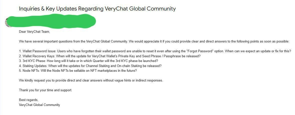 Very_Chat_G's tweet photo. 🚨 Attention VeryChat Team &amp; Global Community! 🚨

Many members of the #VERY_ARMY have been facing a few critical issues lately.

Full Details -- https://t.co/oL2xYI0fUA

#VeryChat #VERYCHAT_ARMY  #VERY  #CryptoCommunity  #VeryLabs https://t.co/BsXQu30d0k