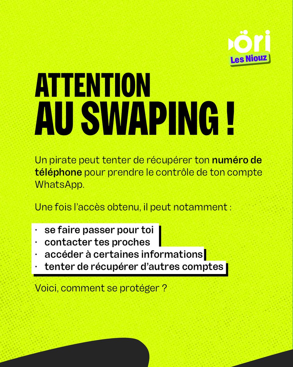 oriinfos's tweet photo. Le https://t.co/42WIOj0EaO alerte sur la multiplication des piratages, notamment via l’usurpation de numéro et le SIM swapping.
Découvrez les bons réflexes pour protéger votre compte WhatsApp.
#Ori #OriInfos #Togo #WhatsApp #Cybersecurite https://t.co/Z7pK0q8chX