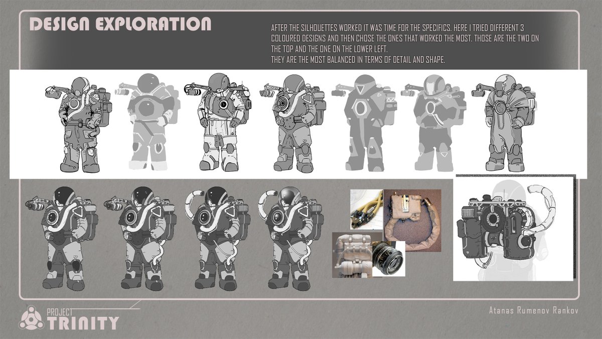 3t3n3s's tweet photo. Part 2/2
For a while, I’ve been working on a personal project called Project Trinity.
A sci-fi universe built around three different factions exploring and traveling through deep space.

#propdesign #characterconceptart #characterart #conceptart https://t.co/EKf7IwbpFq
