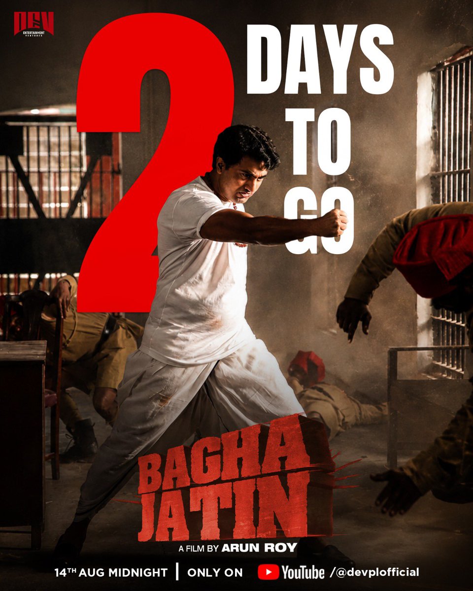 devpl_official's tweet photo. The story of a fearless revolutionary is about to reach every Indian.
This Independence Day, rediscover the legacy of courage of Jatindranath Mukherjee — #BaghaJatin in Hindi.
2 DAYS TO GO! 🇮🇳🐅

🎬 14th August | Midnight
▶️ FREE on YouTube

#BaghaJatinInHindi #2DaysToGo https://t.co/KJiKBn8Eqg
