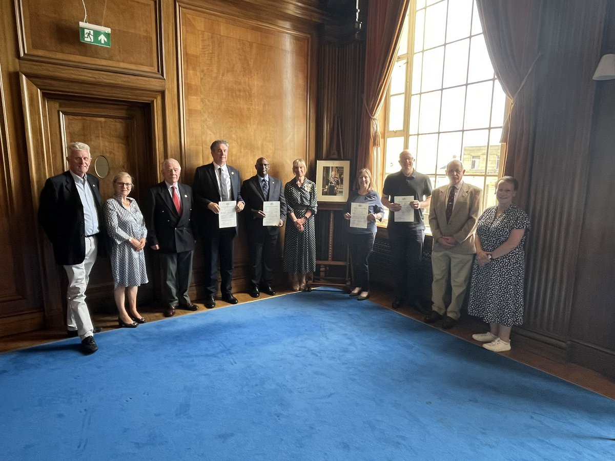LieutenancySY's tweet photo. Delighted to appoint Roz Davies, Jason Heath, Phil Rodrigo and Martin Singer as Deputy Lieutenant’s for South #Yorkshire
Best wishes and good luck in your new role in the county.
Pictured at the Induction Meeting at #Barnsley Town Hall @BarnsleyCouncil with myself and lead DL’s https://t.co/m6B1i38X9Y