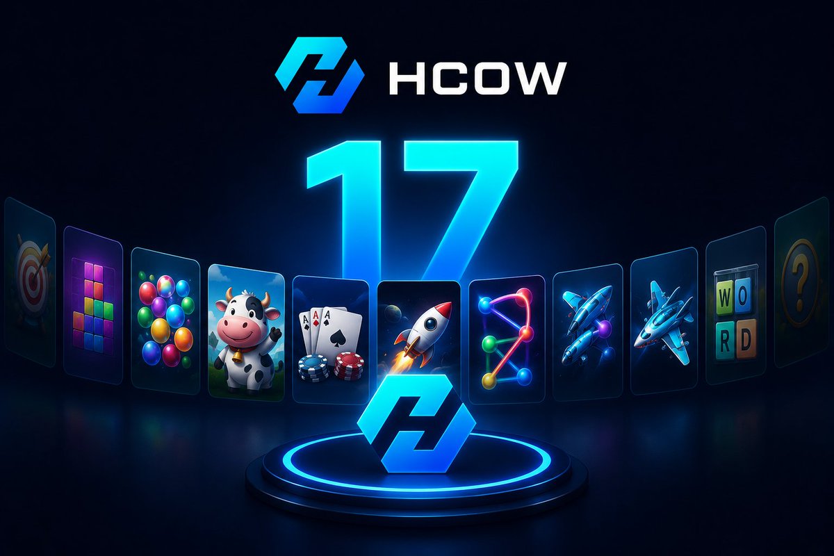 HCOW_Official's tweet photo. 17 games. One page. Nothing to install.

Every HashCow title now lives at a single address:

https://t.co/i9asR3ruFe

No download. No wallet. No signup. Open a game and you are
playing in a few seconds, on your phone or your desktop.

Sixteen playable right now, one more on the way.
Puzzle, arcade, word, cards. Six languages.