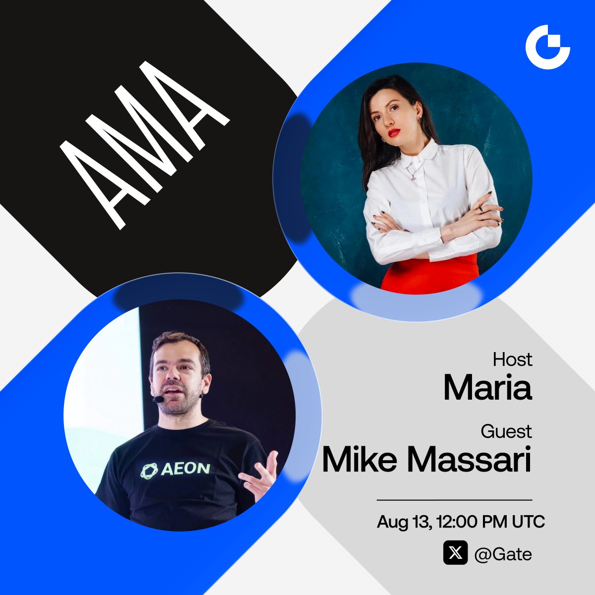 Gate's tweet photo. The Agentic Economy is coming onchain. 🤖

Join @MariaV54 with @mkmassari, VP of Partnerships at @AEON_Community, as we explore AI-native payments, Machine Credit, x402, agent identity, and how AEON is building the settlement layer for the Agentic Economy.

10 winners × 500 $AEON each
🔹 Follow @Gate & @AEON_Community
🔹 Like & RT
🔹 Join the AMA

📅 Aug 13, 12:00 PM UTC

Set your reminder: https://t.co/aN4SUNMHt4