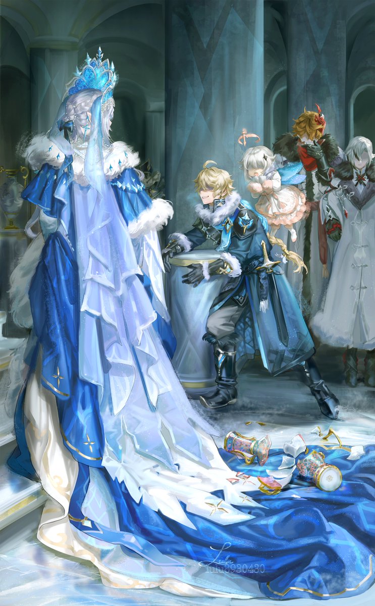 lulu8930430's tweet photo. The meeting of  Tsaritsa
#GenshinImpact #NowSnezhnaya https://t.co/kl0RFynv9J