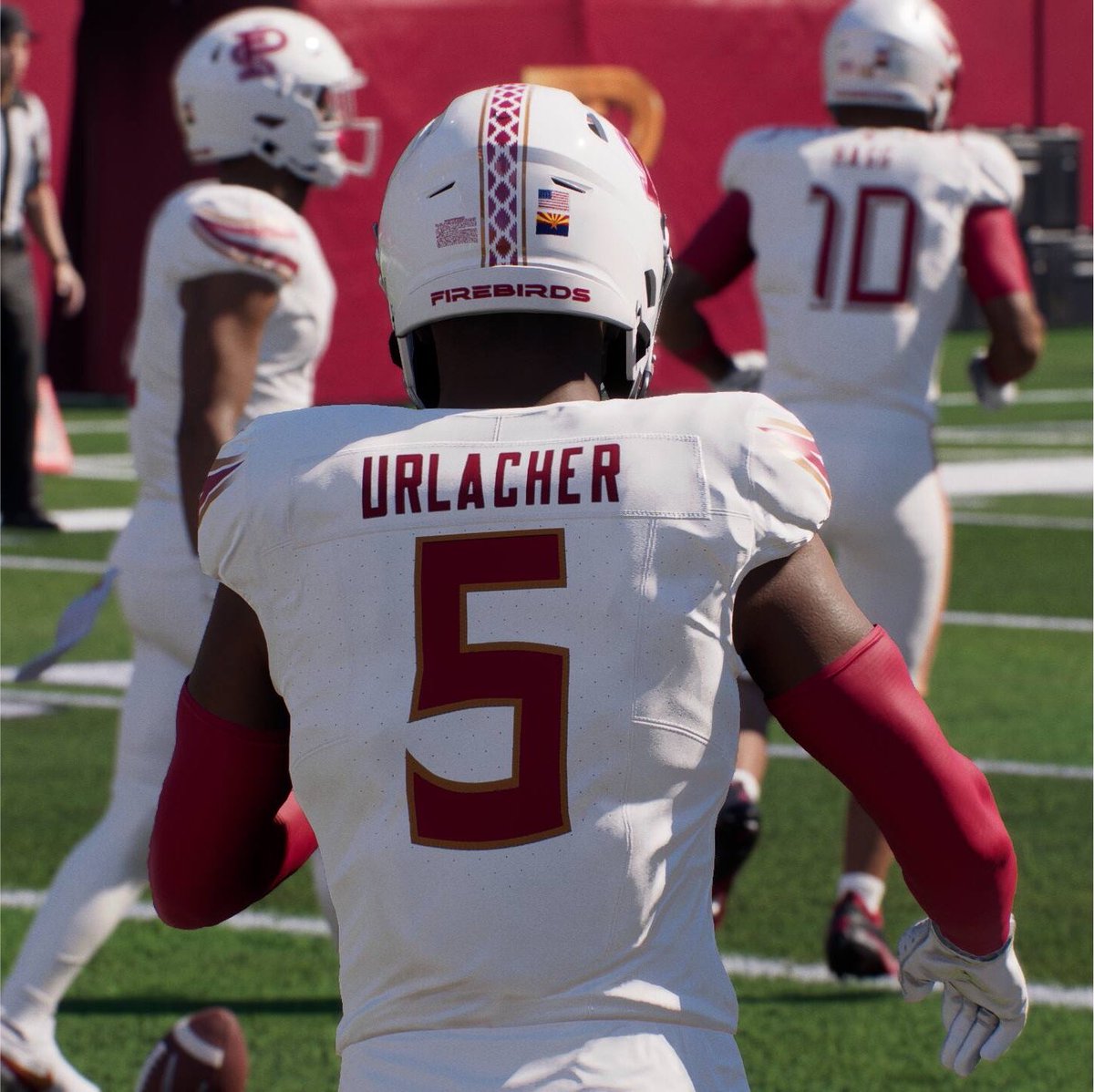 Aiizuna's tweet photo. I love the way these came out😮‍💨

Phoenix State Firebirds
Username: ClassicMBA

#cfb27 #collegefootball27 #teambuilder https://t.co/Zzt8PfMwWj