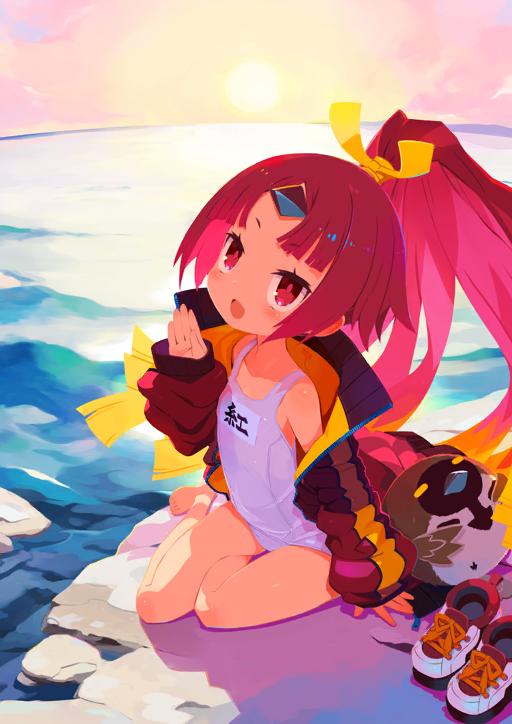 KaroshiMyriad's tweet photo. Summer Beni-Enma (5* Berserker) ascension arts #FGO #fgospoilers https://t.co/TZtHzYn9qy