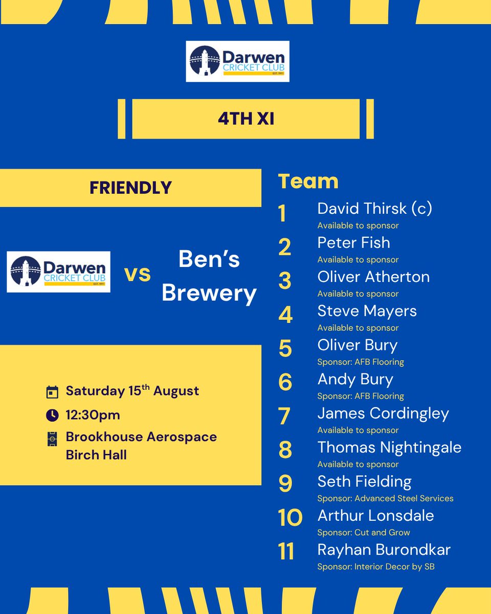 DarwenCC's tweet photo. Weekend Teams 🗼

Here's how we line up 👇 https://t.co/M92PD3gQlg
