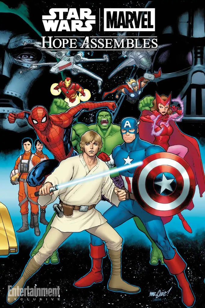 nacaomarvete616's tweet photo. 🚨 CROSSOVER DO SÉCULO! 

A Disney irá lançar uma hq especial unindo as franquias Vingadores e Star Wars em um evento que mudará a Galáxia por completo. https://t.co/AR0NCRgvNE