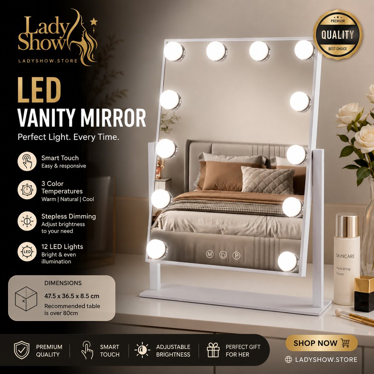 LadyShowStore's tweet photo. Vanity Mirror with Lights, Hollywood Vanity Makeup Mirror

link:
https://t.co/wtgpxF0KMt

#vanity #mirror #light #fyp
#products https://t.co/krpZfkdTp2