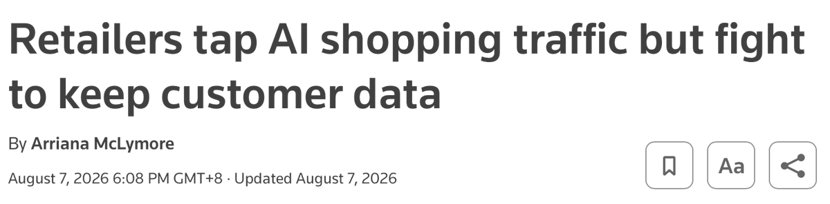 mileswlin's tweet photo. "Ulta is seeing double the conversion and intent from shoppers finding its products through Gemini and ChatGPT."

$SMWB https://t.co/STPjmTkiFU
