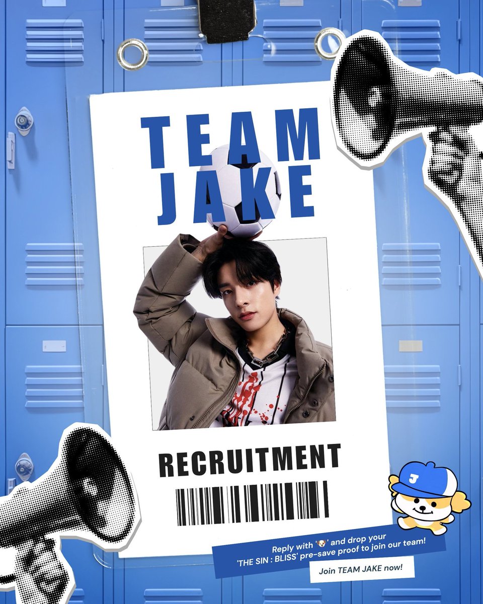 jakeyclub's tweet photo. Hi, Simkungdans!
We are reopening recruitment for a limited number of slots. If you are interested in joining Team Jake, please leave a comment below.

Reply with '🐶' and drop your 'THE SIN : BLISS' pre-save proof to join our team!

#TEAMJAKE #ENGENEWORLDCUP2026 https://t.co/v1zIIr0qgX