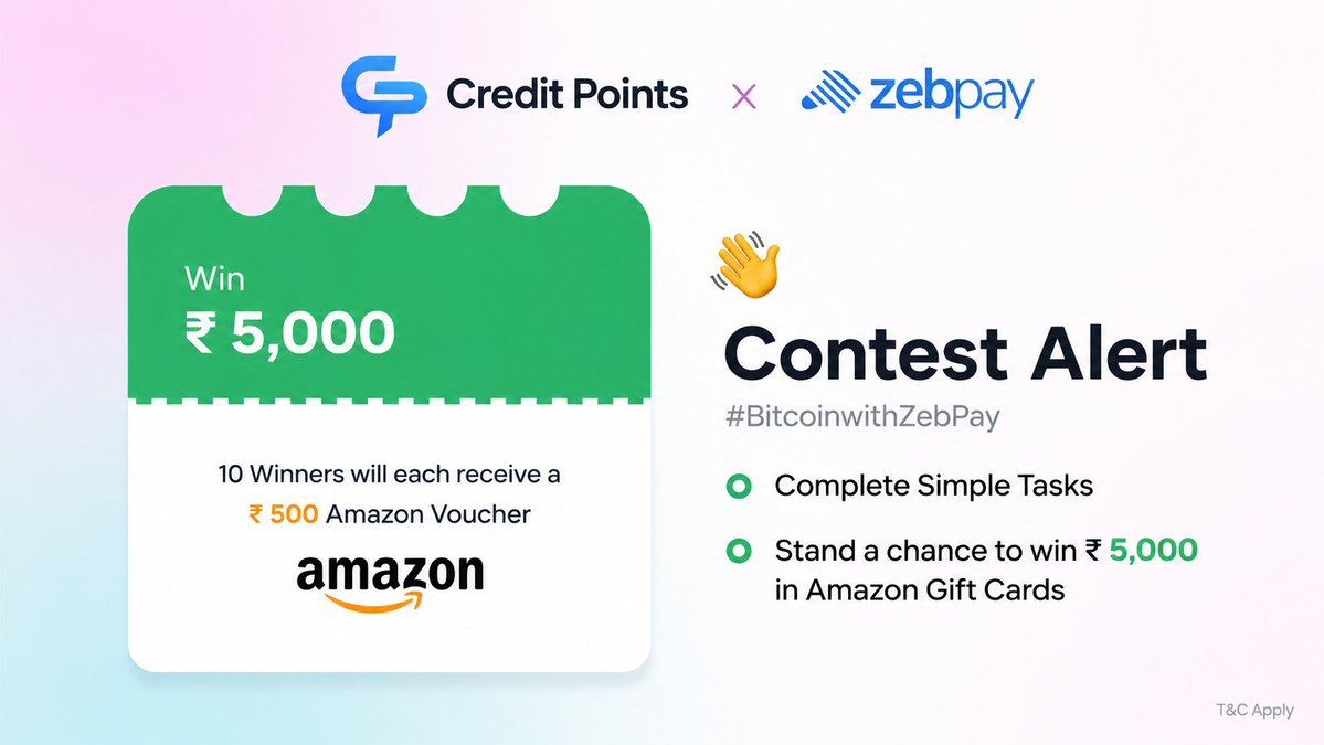 Rambabu0123456's tweet photo. @CardGuruPoints @ZebPay Thankyou @CardGuruPoints & @zebpay for the opportunity 🤩
Already Followed Both ✅
Big Wish to win 🥳🤞🏻
Join friends 👍🏻
@AnshuAura
@Bhuvan_RJ46
@Dadaofhsr5
@surajsahu032
@kumarpankaj2631
#ZebPay #CardGuruPoints
#Giveaway #BitcoinWithZebPay
#AmazonGiftCard #ContestAlert https://t.co/cML3WxBgJk