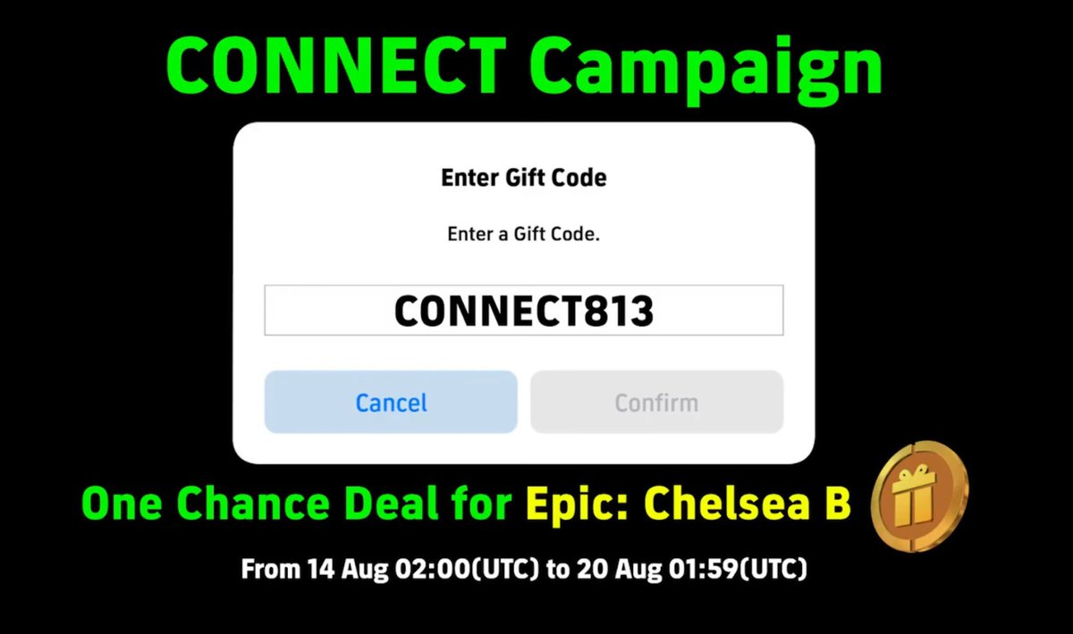 Efootball__PES's tweet photo. Epic Chance Deal #eFootball

Gift Code - CONNECT813 https://t.co/V6L8Gujj7S