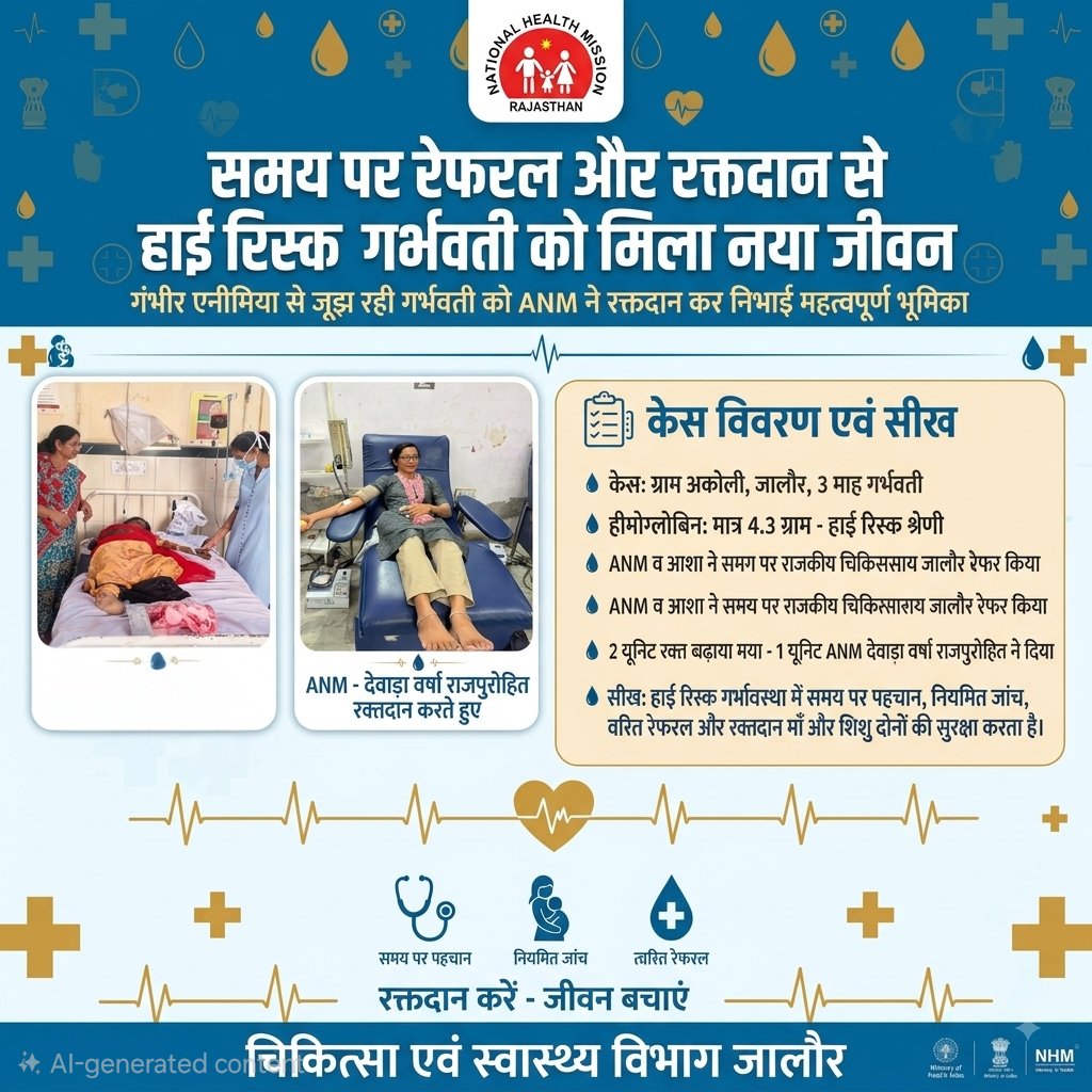 IecJalore's tweet photo. समय पर रेफरल और रक्तदान से हाई रिस्क गर्भवती को मिला नया जीवन
गंभीर एनीमिया से जूझ रही गर्भवती को एएनएम ने रक्तदान कर निभाई महत्वपूर्ण भूमिका
#HRP
#HealthForAll https://t.co/Ri5oYLqz2F