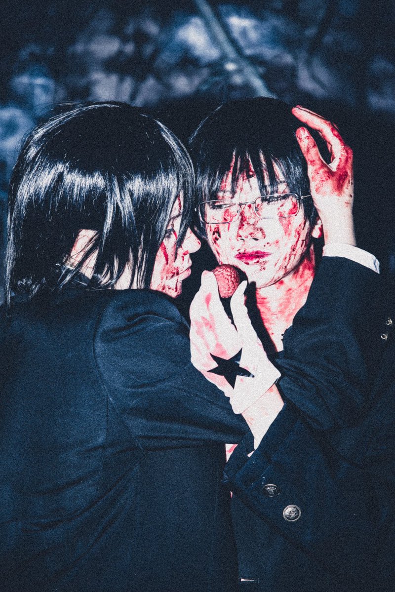 ninpiza_photo's tweet photo. cos/ライチ光クラブ ※血糊
ゼラ @sukipio_ooparts 
ジャイボ @ariharu_2929 https://t.co/2vh6q6Q4EA