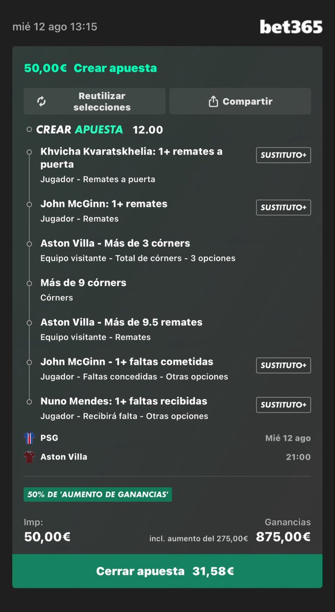 MagicoCherry's tweet photo. PSG vs Aston Villa Analizada 📊

El mejor aumento que veréis hoy 👀 https://t.co/MoRirgQq7Y