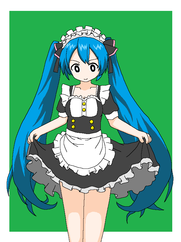 goat_ling's tweet photo. メイドミク https://t.co/iAcy6xWLEW