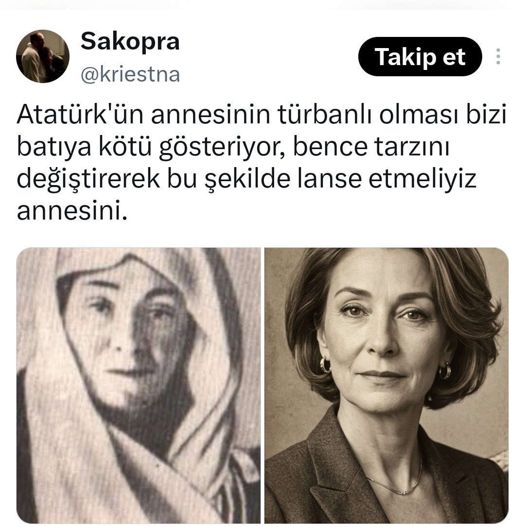 yilmazgul35352's tweet photo. Batılılaşmak için anasını Batılılara peşkeş çekecek kadar a$ağılık bir kafa...
Atatürk'ün ö/müş annesini g@vurluğuna alet edecek kadar çukur bir zihniyet.

Bizden değiller, bu ülkeye ait hiç değiller... https://t.co/sgC7CJZfPu