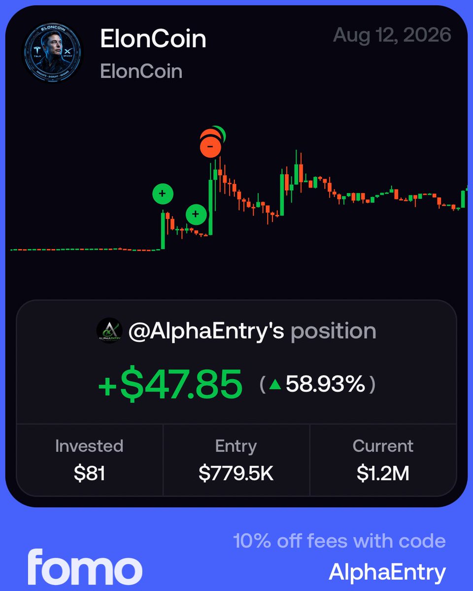 AlphaEntryTrade's tweet photo. Get on $eloncoin before we really launch! https://t.co/c1iHzAzCvx