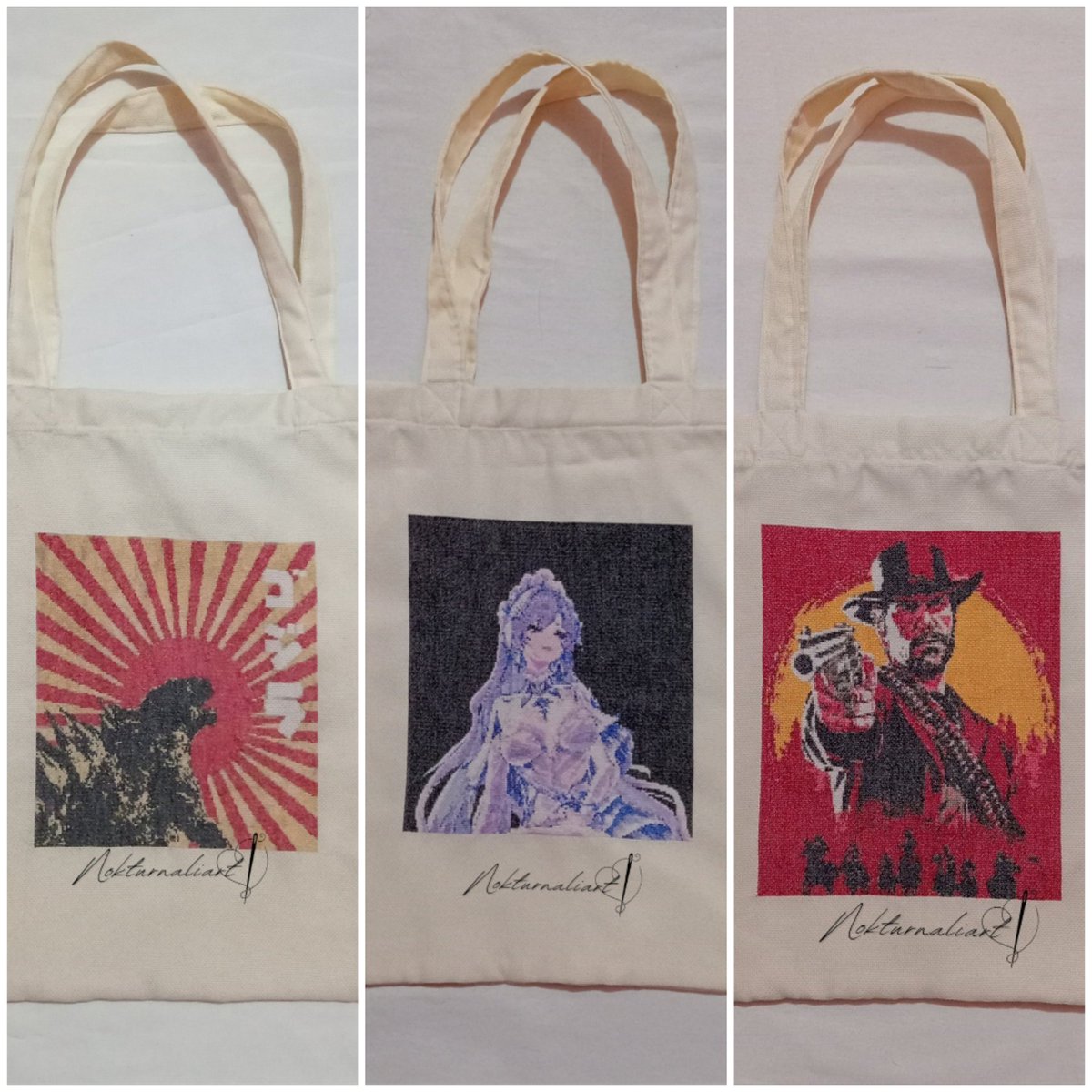 nokturnalian's tweet photo. [🔁 dan ❤️ sangat diapresiasi]

Hi, aku open commission kristik benang jahit foto (orang/ kucing/anime) dan totebag benang jahit kembali. Bisa BnW, bisa juga full color. 

Jika tertarik, boleh DM untuk tanya-tanya apa pun.

Terima kasih 🙏 https://t.co/IJuCkP17Rz