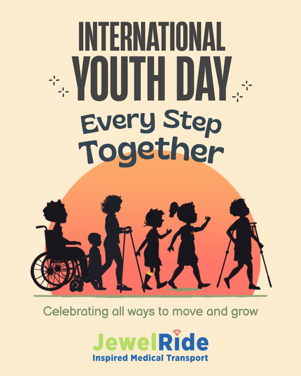 RealJewelRide's tweet photo. #InternationalYouthDay Every step together JewelRide supports youth of all mobility levels across #STL &amp; #MetroEast with safe, door-to-door transit to healthcare &amp; school programs. Wheelchair vans, sedans &amp; CPR-certified drivers! https://t.co/BzBtUzOW02 #YouthMobility #Inclusion https://t.co/qfKfyslevN