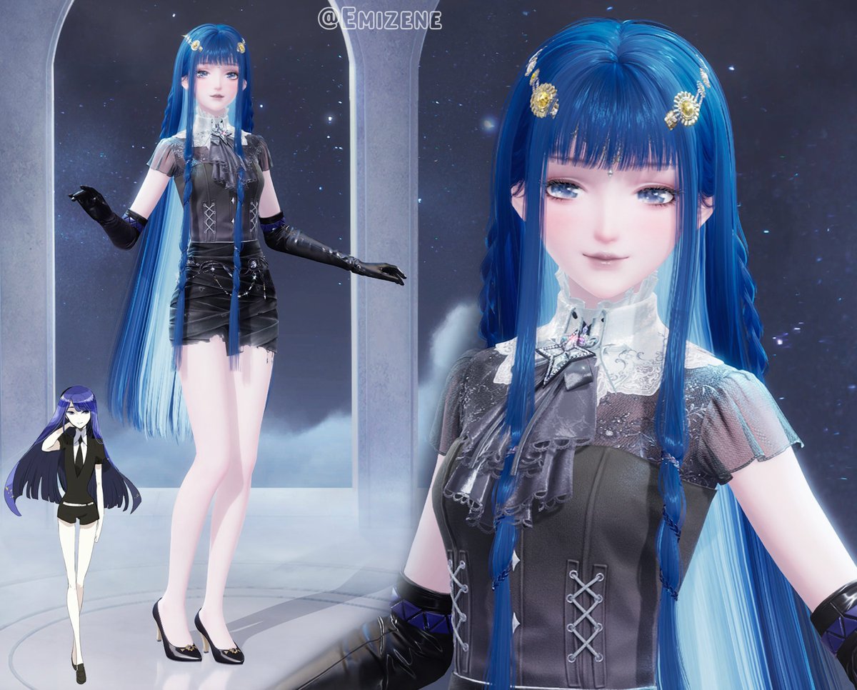 Emizen_e's tweet photo. Outfit inspired by Lapis Lazuli from Houseki no Kuni💙

infinitynikki ⋆ goldendust https://t.co/Z5Ugm025d0