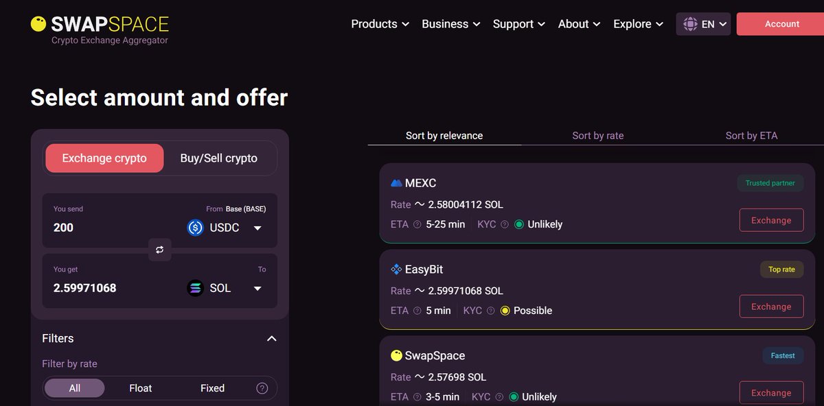 riskmayrisk's tweet photo. My favorite SwapSpace feature is the real-time rate aggregator, because it compares 20+ exchanges in one view so I always land the best swap value without hopping between sites. @SwapSpaceCo #SwapSpace7 https://t.co/PgA8hdVLI1