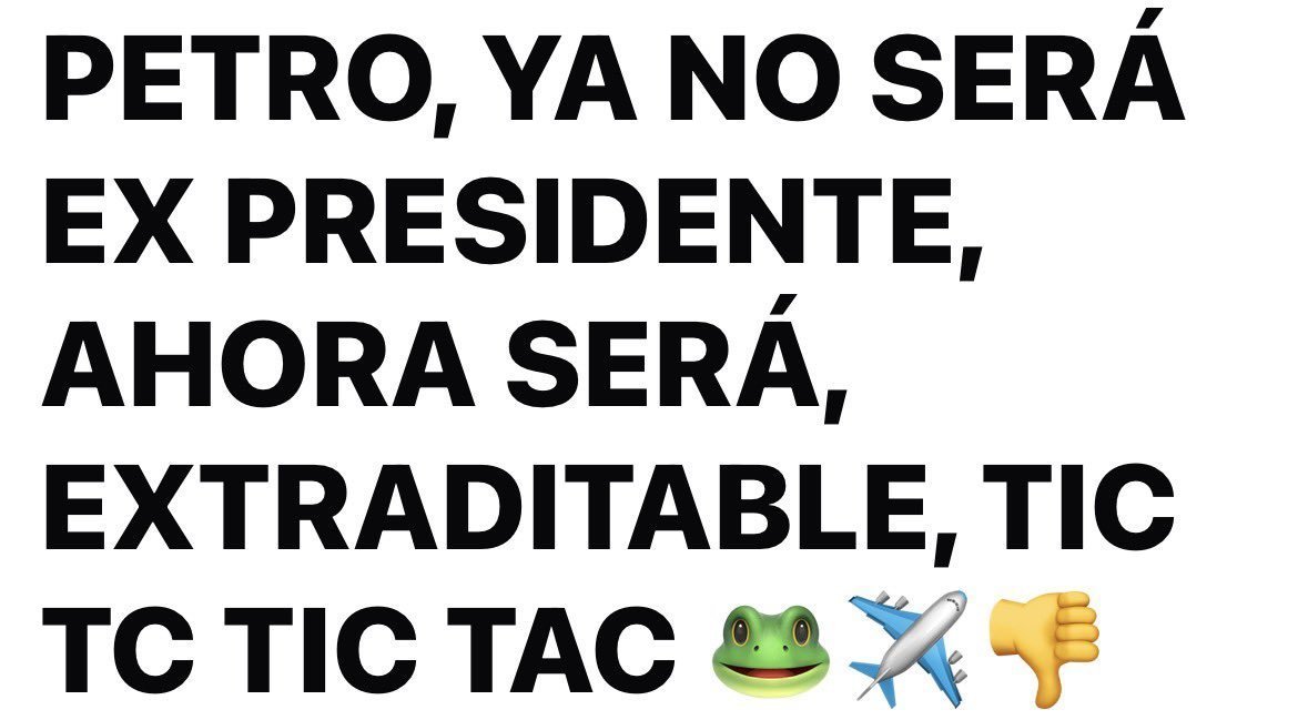 Passenger2129's tweet photo. @petrogustavo Tic Tac Tic Tac Tic Tac Tic Tac..... https://t.co/0TA2IhmuFE