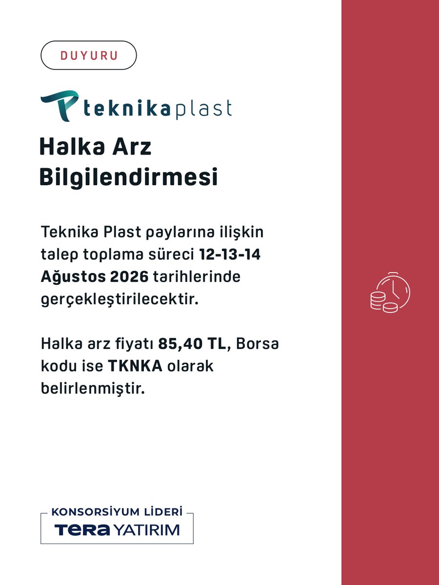 teknika_plast's tweet photo. Geleceğin sanayi gücüne şimdi ortak olun!

Endüstriyel üretimdeki yüksek hassasiyetimiz, kapsayıcı iş gücümüz ve sürdürülebilir büyüme vizyonumuzla yarınları inşa etmeye devam ediyoruz. 

#TeknikaPlast #FikirdenKalıba #TürkiyedenDünyaya #HalkaArz https://t.co/H3FAo3TXpD