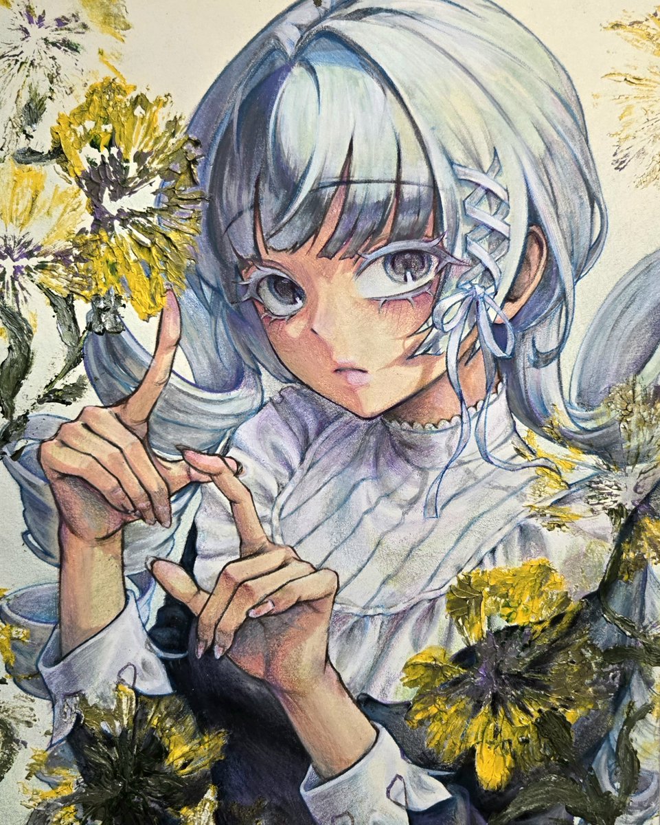 B_drawing_p's tweet photo. 🌼 #化けの花 https://t.co/3qCooAdVM6