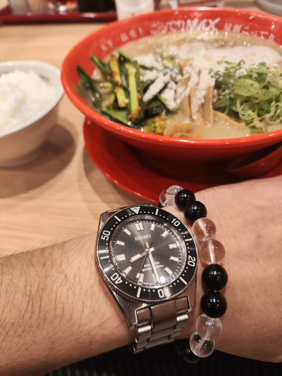_aoi411_2's tweet photo. 時計チェンジからの、こってり!
こってりMAXは久しぶりです。
#セイコー #SEIKO #SBDC101 https://t.co/Bsm9K7naIi