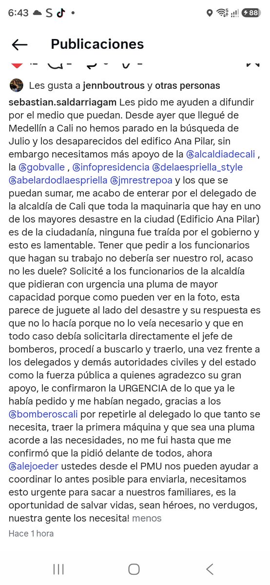 andrecardonago's tweet photo. @ABDELAESPRIELLA @jrestrp SOS POR FAVOR NECESITAMOS AYUDA URGENTE EN ESTE EDIFICIO EN CALI https://t.co/uZx4z8bMhN