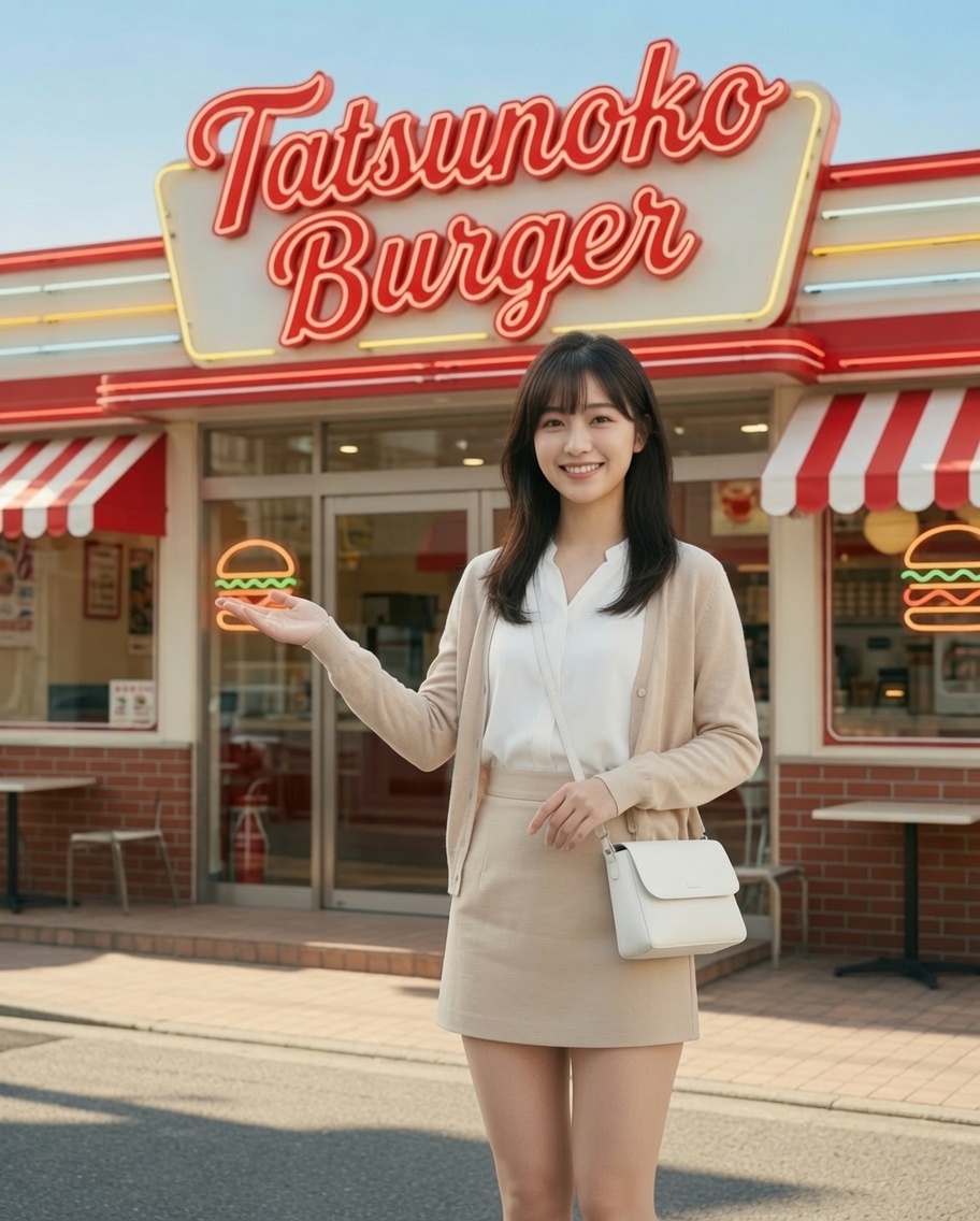ryuto_shobo's tweet photo. 第6回 タツノコバーガー

コピーライター・高橋莉華が向かったのは、国道沿いの「タツノコバーガー」。

米軍基地のハンバーガーとホットドッグを再現。
「おいしい！　けど、デカすぎません？」
カメラマンに食べてもらいました。
ルートビアはビアといってもノンアル。不思議な味。
(撮影:相沢冠) https://t.co/YZs156AJ4X