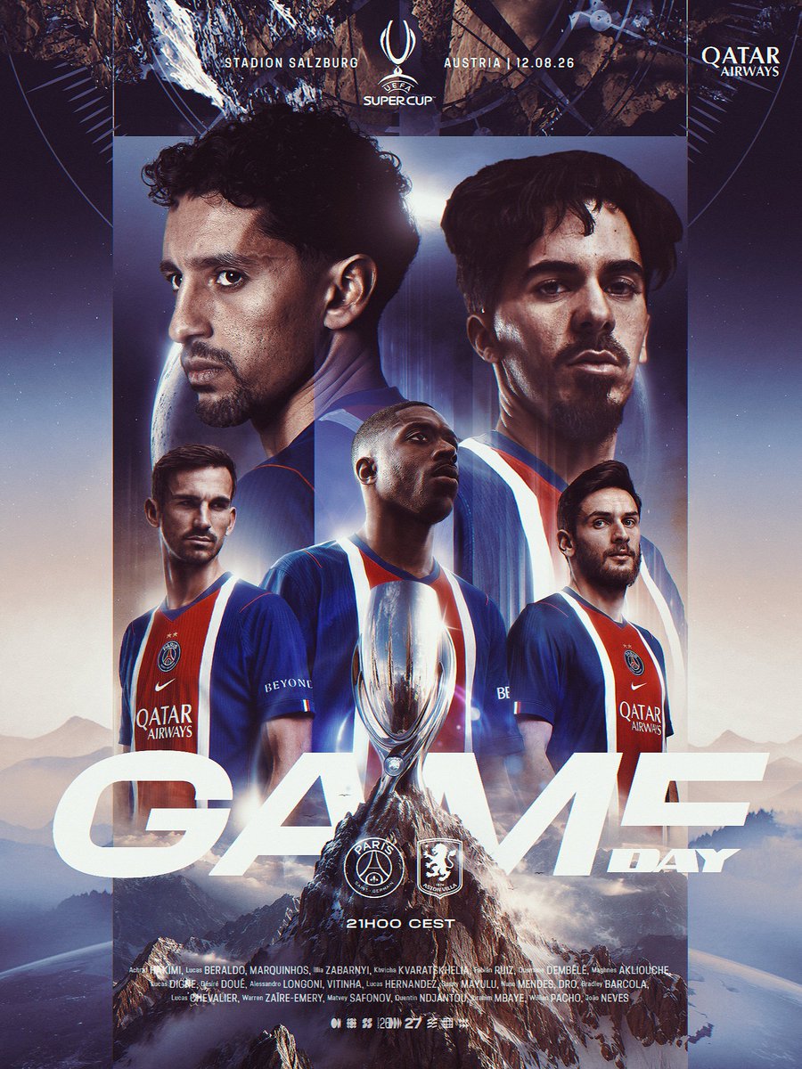 onduhungirehe's tweet photo. The 2026-2027 season has not even started that we already have a 100% #VisitRwanda🇷🇼 final: the @UEFA #Supercup between @PSG_inside and @AVFCOfficial, to take place in Salzburg, Austria.

Please note that the Somali referee of the game, Omar Artan, was the referee of the #CECAFA Kagame Cup's final in Kigali last Friday, won by the Rwandan side @rayon_sports.