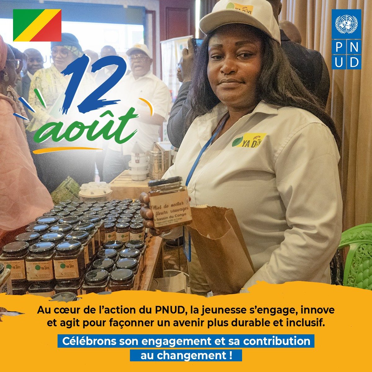 PNUDRepduCongo's tweet photo. Saviez vous que la République du Congo dispose d'un Plan National de Développement ProJeune avec 80 projets prioritaires pour soutenir la jeunesse?

#Youthday2026 https://t.co/jdg8g0ndrB