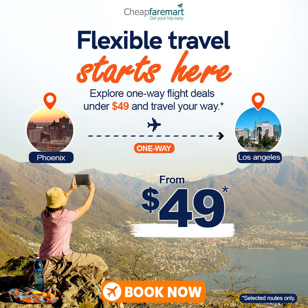 cheapfaremart's tweet photo. Flexible travel starts here. Explore one-way flight deals under $49 and travel your way.*
*Selected routes only.

Book now: https://t.co/baOo1ouJur

#OneWayFlights #BudgetTravel #TravelDeals #Cheapfaremart https://t.co/ckxjjogwjk